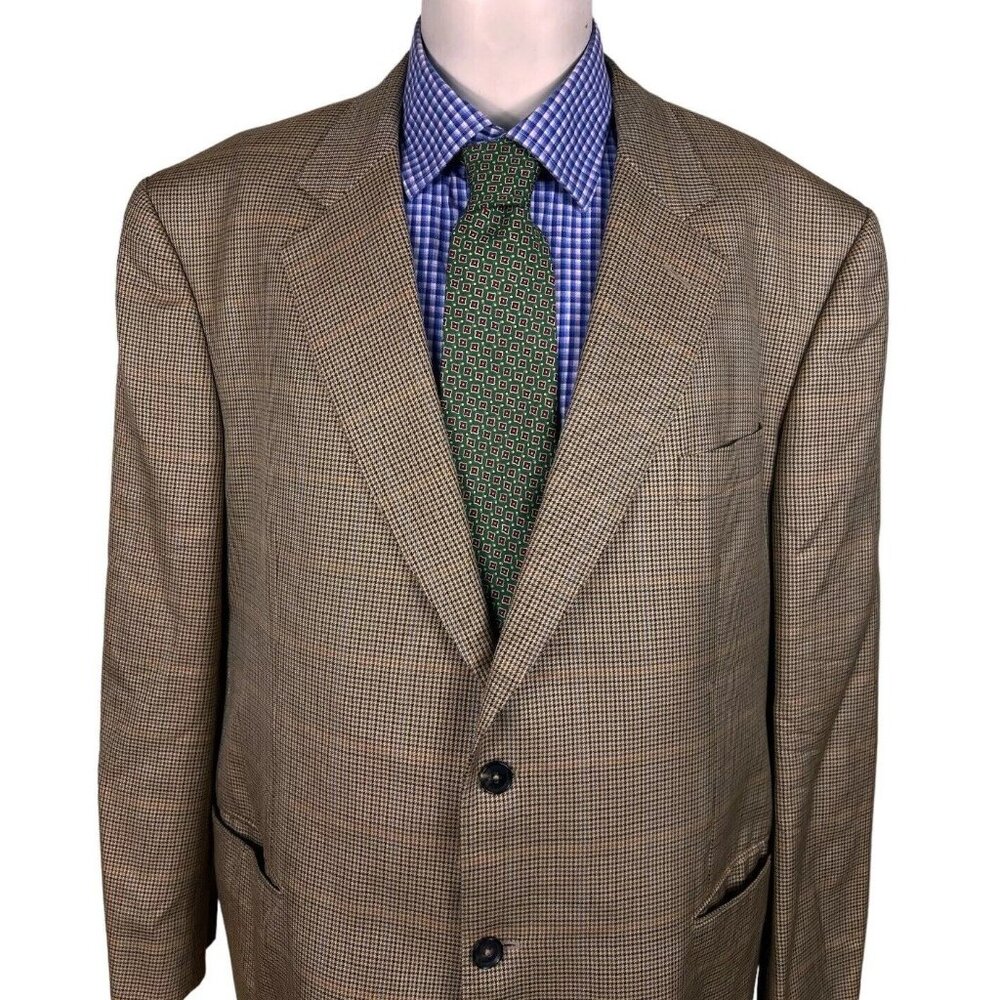 Brooks Brothers X ISAIA Golden Fleece Silk Wool Blazer Jacket Gold Men's 46R Nic